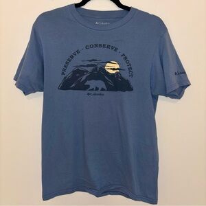Columbia Blue Short Sleeve Printed T-shirt Size Medium